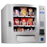 Seaga SM16S Countertop 16 Select Snack Vending Machine with Coin Bill Silver